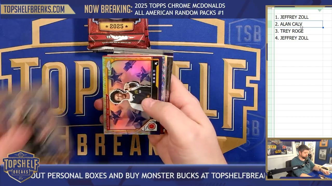 2025 Topps Chrome McDonalds All-American B-Ball Random Pack Break #1 | Top Shelf Breaks | 3/13/26