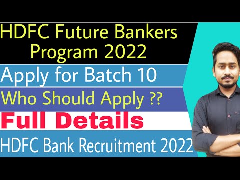 HDFC Future Bankers Program 2022|Apply for Batch 10|HDFC Careers|HDFC Bank Job|ICICI Careers|Banking