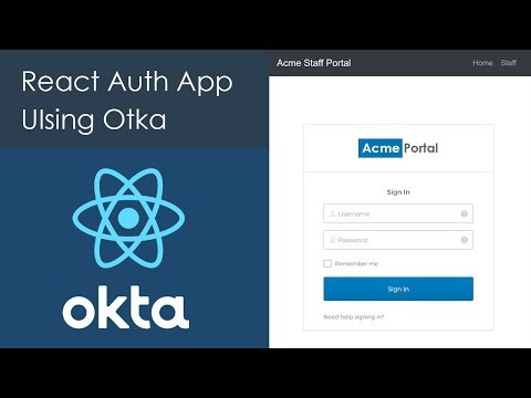 React Authentication App With Okta