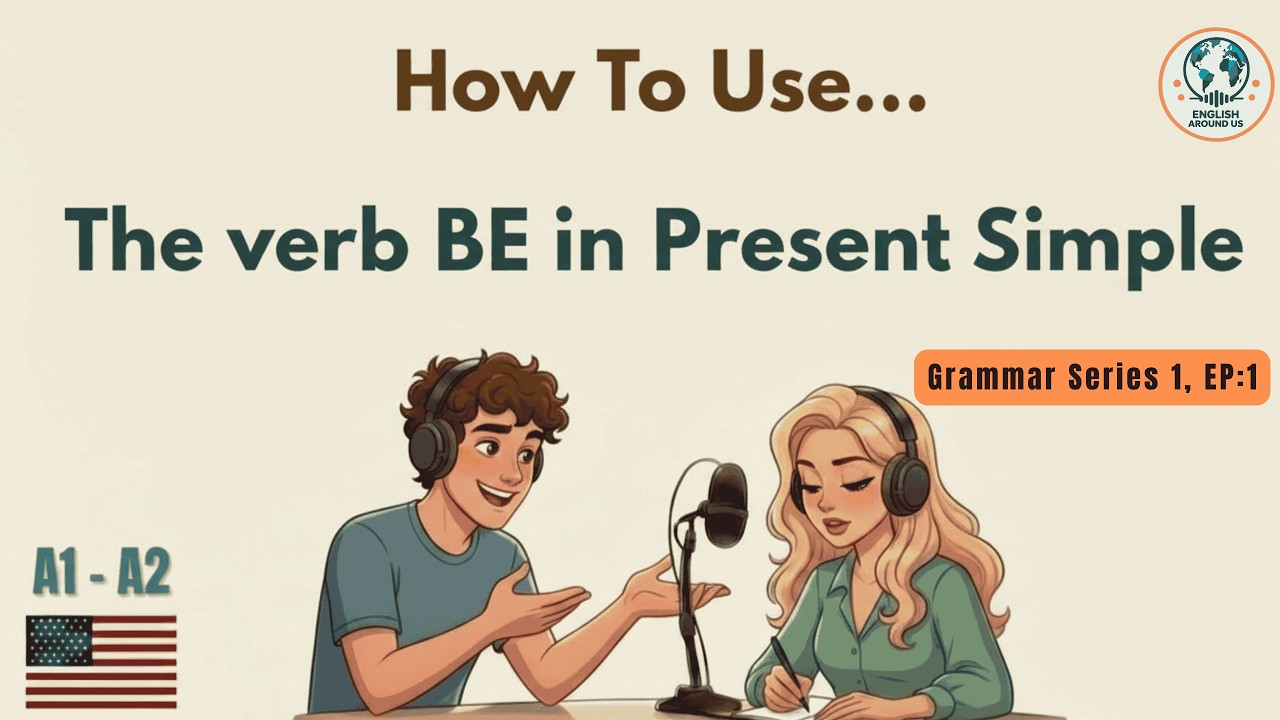 Subject Pronouns & Verb “BE” (I am, You are) | Learn English with Real Conversations Podcast | A1–A2