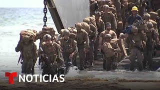 En Medio De Tensiones Con Venezuela Desembarcan En Puerto Rico Unos 300 Marines Noticias Telemundo