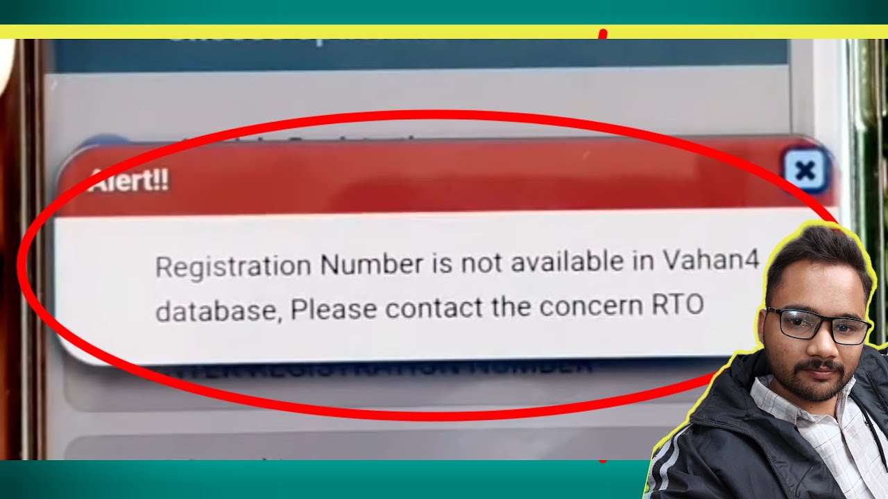 Registration Number is not available in Vahan4 database Problem Solve
