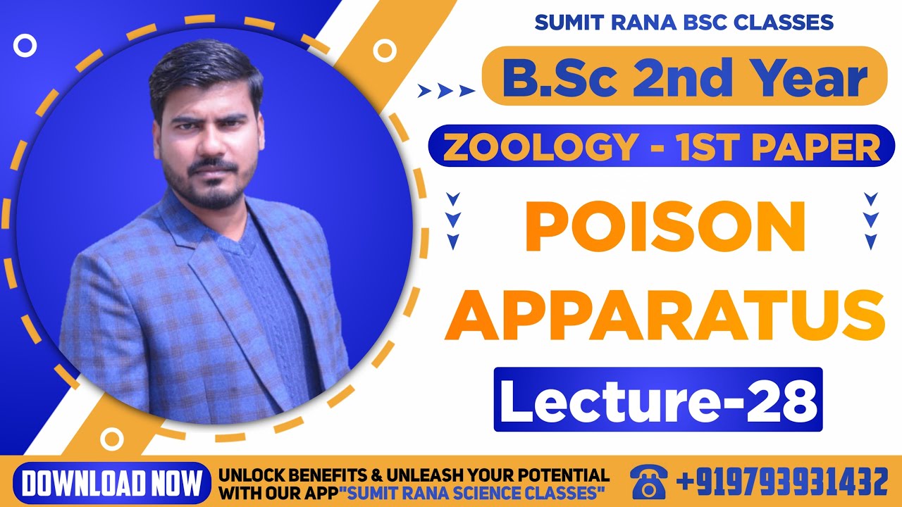(Lt-28) Poison Apparatus || Unit - 3 Zoology 1st Paper || B.Sc. 2nd Year