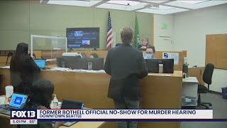 Former city councilman accused of murder a no-show in court | FOX 13 Seattle