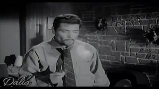 شكري سرحان و ليلى فوزي من فيلم جسر الخالدين 1960