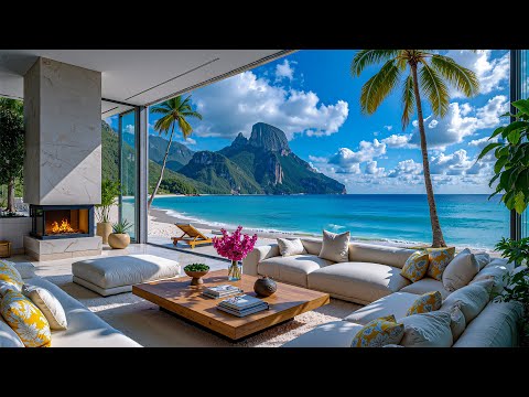 Positive Jazz A Luxurious Beachfront Lounge Soothing Jazz And Ocean Waves Help Relieve Stress 