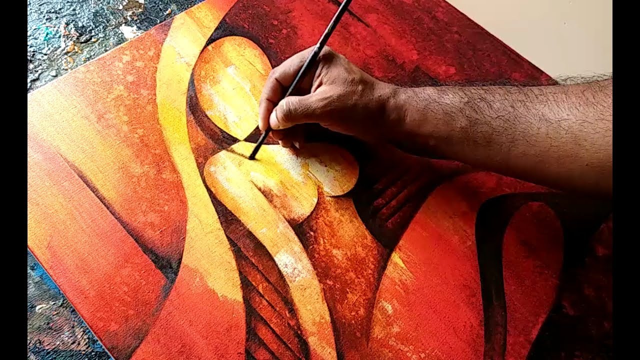 Abstract Painting / Abstract Figurative Painting in Acrylics 02 / Demonstration