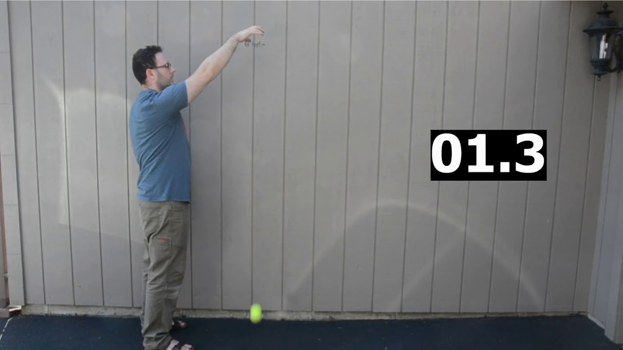 Tennis Ball Drop Half Speed from Illustrative Mathematics on Vimeo
