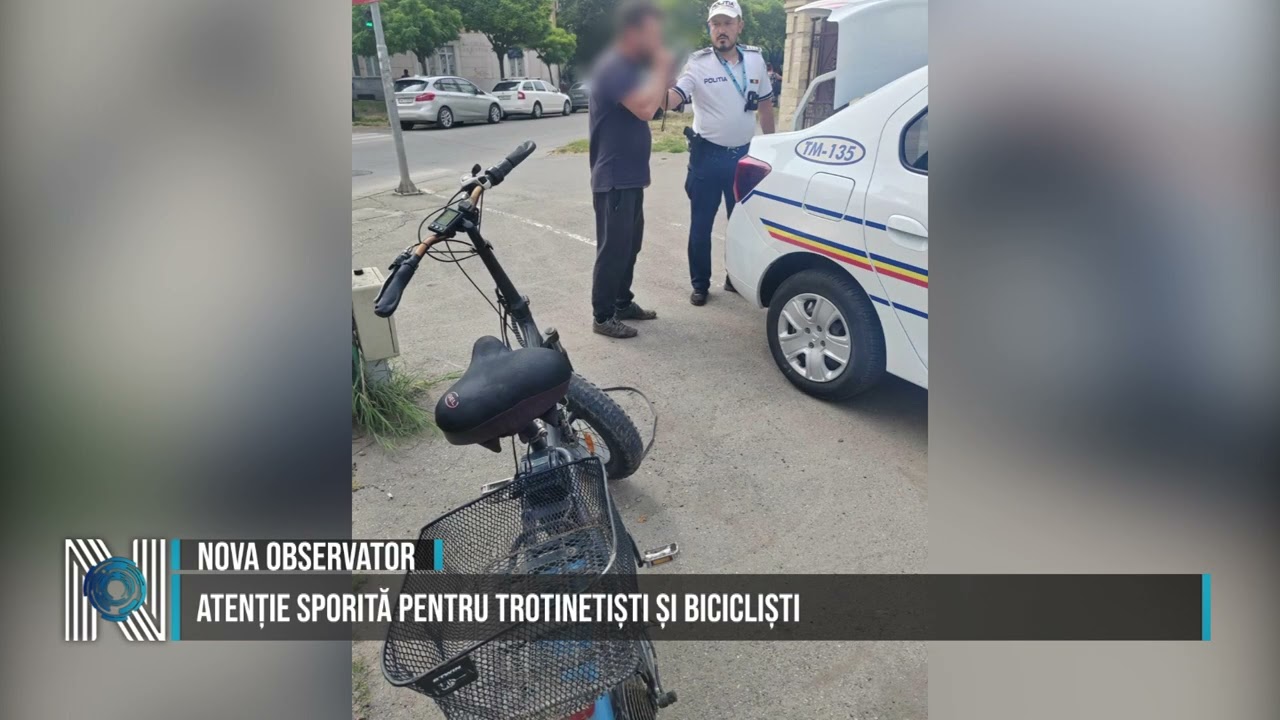 Atenție sporită pentru trotinetiști și bicicliști