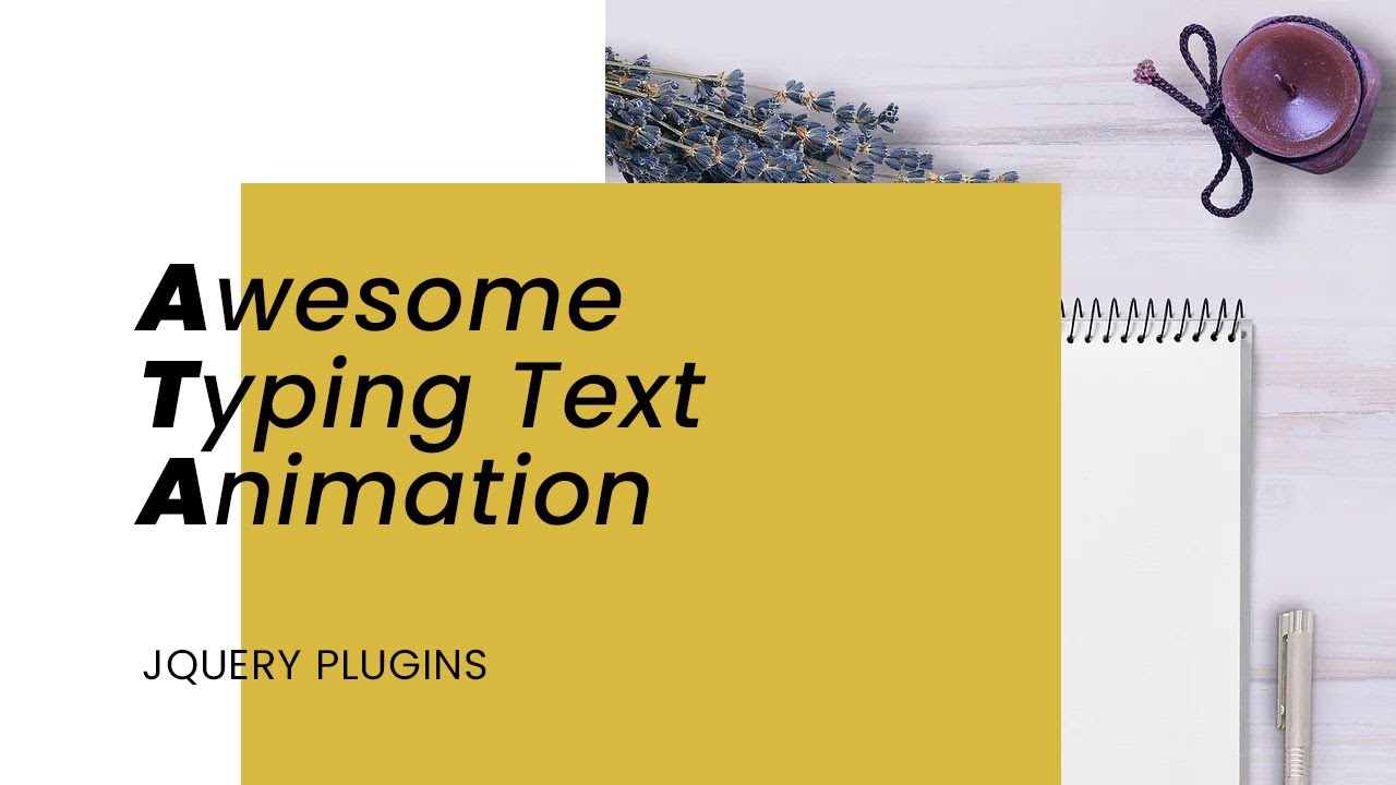 Awesome Animated Typing Text Animation | Jquery Plugins - YouTube