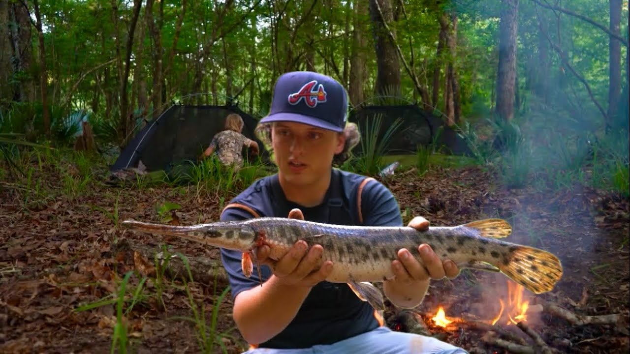 Camping and Fishing Overnight On A River!!(Surprise Catch)