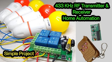 On Off Remote controller system With 4 channel RF programmable  || Wireless 4 Channel 433 Mhz RF
