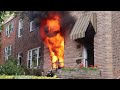 FIRE near ASTORIA PARK !! FDNY responds to a fire out the windows at a house across from the park.