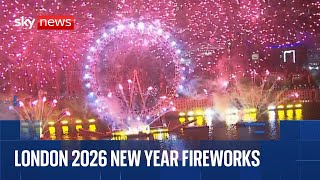 London New Year fireworks 2026 from above - watch in full