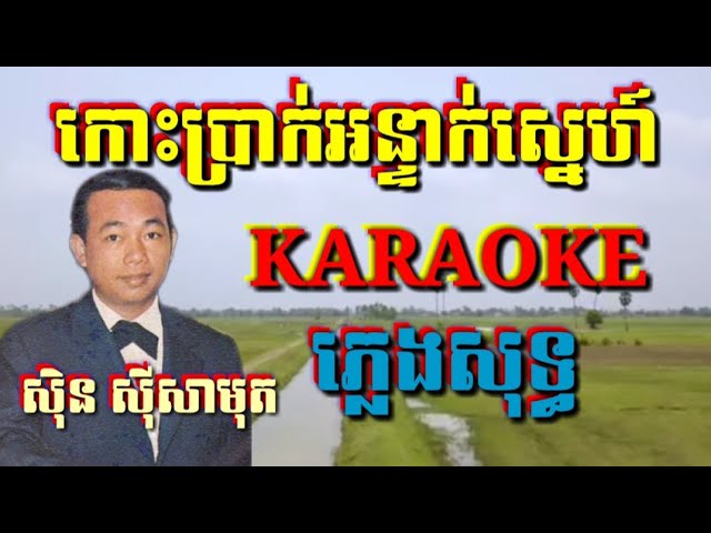 កោះប្រាក់អន្ទាក់ស្នេហ៍ ភ្លេងសុទ្ធ Karaoke ( Sing Along )