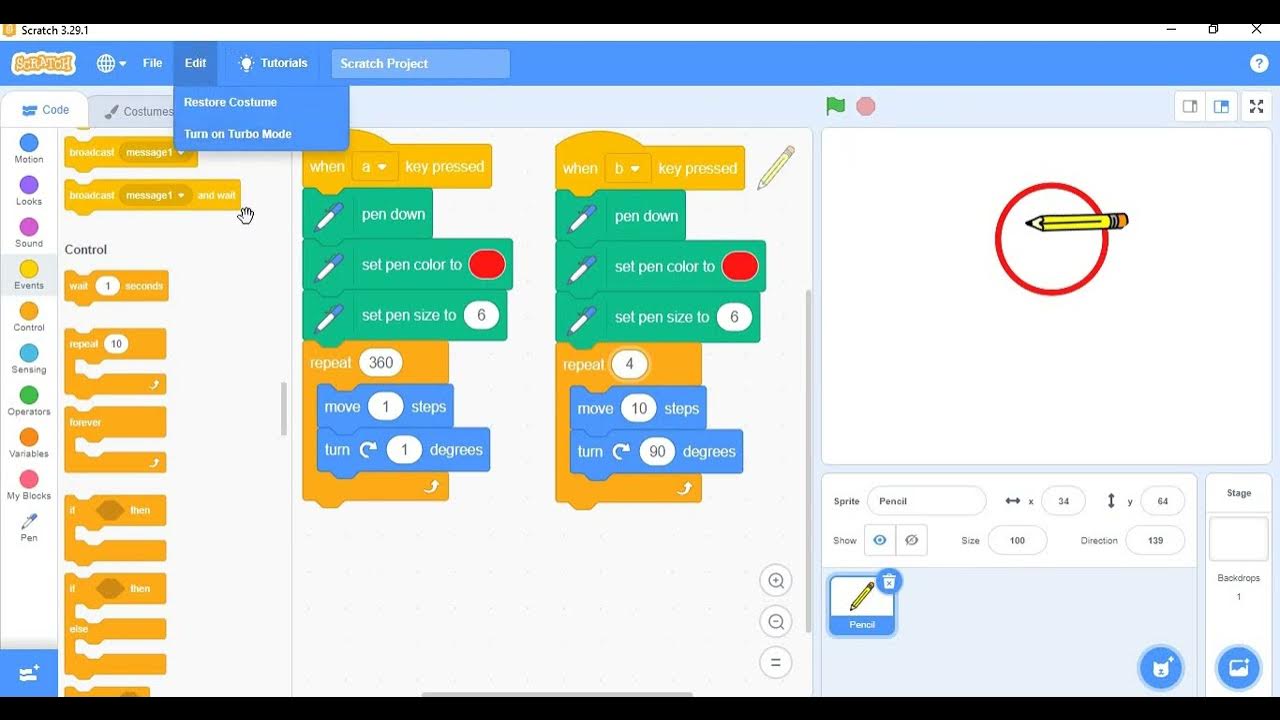 How to draw shapes in scratch. Drawing using scratch only at # ...