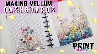 I Printed Vellum Dashboards for My Faith Journal on Discs - Spring Journal Dashboard