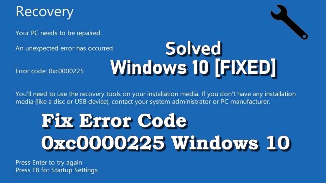 Ошибка unknown error code 0xc0000225 0xc0000225. Ошибка 0xc0000225.