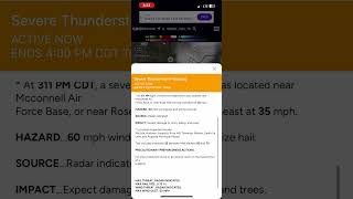 Severe thunderstorm warning Wichita Kansas nws witchita