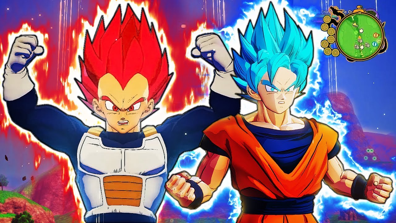 NEW Goku & Vegeta Transform into Super Saiyan God to Blue ...