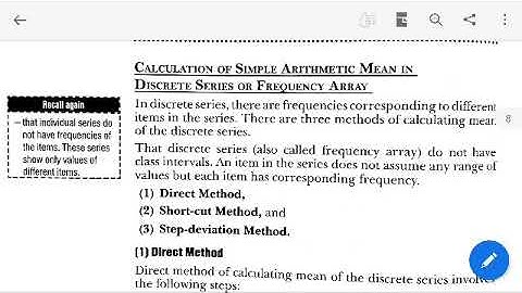 Class 11th Economics: Simple Arithmetic Mean in Case of Discrete Series