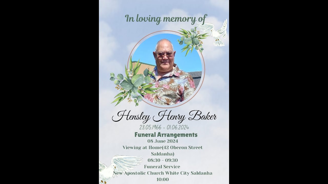 Hensley Henry Baker Funeral Service - YouTube