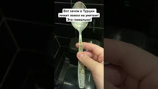 Вот зачем в Турции лежит ложка на унитазе! Это гениально! #турция #лайфхаки