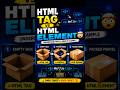 HTML Tag vs HTML Element 🤯 | 90% Beginners Get Confused! #html5 #shorts #programming