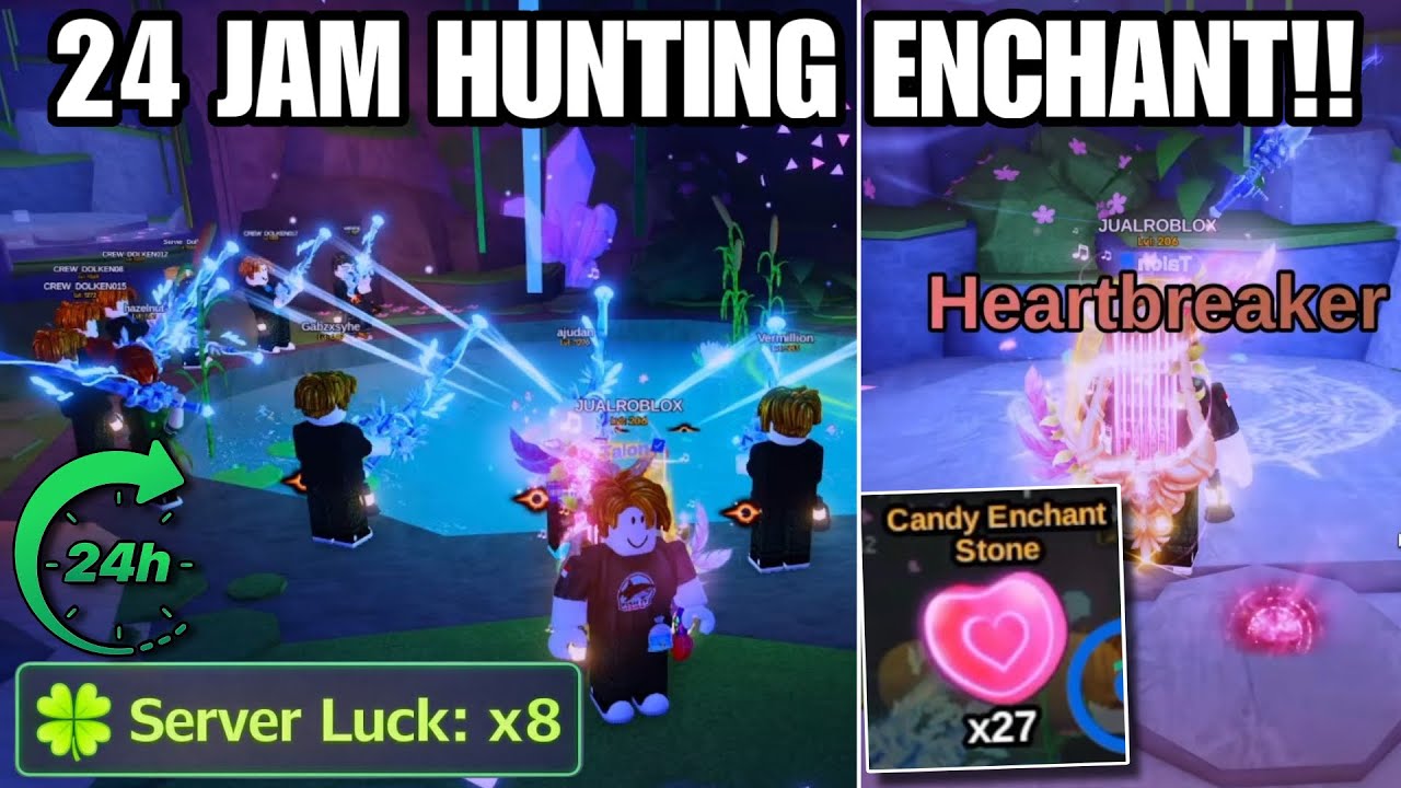24 JAM HUNTING CANDY ENCHANT STONE!! PAKE 20 AKUN DIAMOND ROD! DAPET BERAPA YA??
