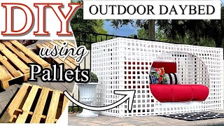 HOW TO Turn Pallets Into A DAYBED! DIY DAYBED| Amazing Way To Use Wood Pallets!