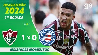 Thumbnail for FLUMINENSE 1 X 0 BAHIA | MELHORES MOMENTOS | 21ª RODADA BRASILEIRÃO 2024 | ge.globo