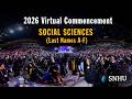 Virtual Commencement: Social Sciences (Last Names A-F), May 23 at 3pm ET