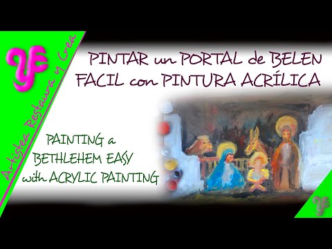 ARTE EXCLUSIVO! Como pintar un Portal de Belén con pintura acrílica