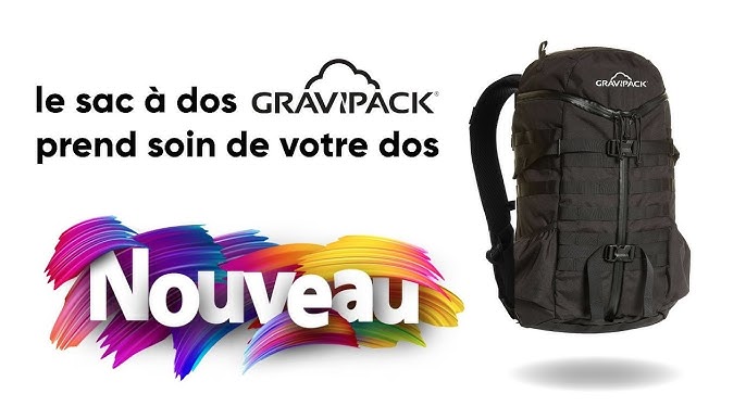 Tokyo - Sac a dos anti mal de dos GRAVIPACK avec exosquelette allège le  poids sur les épaules et le dos.