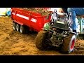 ?OVERLOAD? RC Tractor Fendt 936! Krampe BigBody Halfpipe 3-AXLE! Hydraulic trailer!