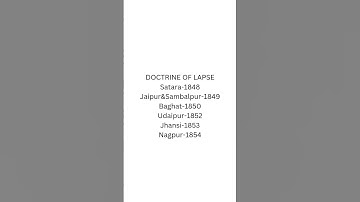 DOCTRINE OF LAPSE- 1848- Lord Dalhousie