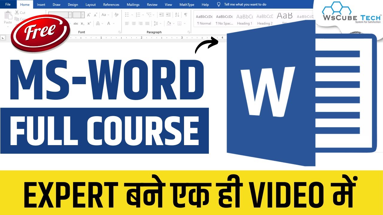 ⁣MS Word Tutorial in Hindi 🔥| Full Microsoft Word Course (Basic to Advanced)