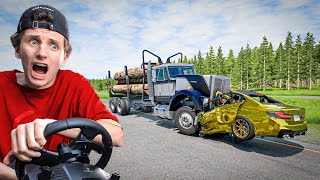 МАЖОРЫ НА ЗОЛОТОЙ БМВ УСТРОИЛИ АВАРИЮ НА ТРАССЕ...! | BeamNG.drive