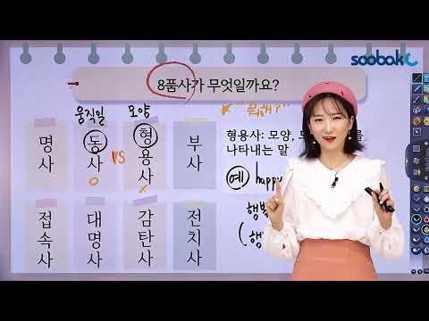 [중등인강/중1 영어] <strong>8품사</strong> 개념 - (명사/동사/형용사/부사) - 수박씨닷컴 신이나선생님