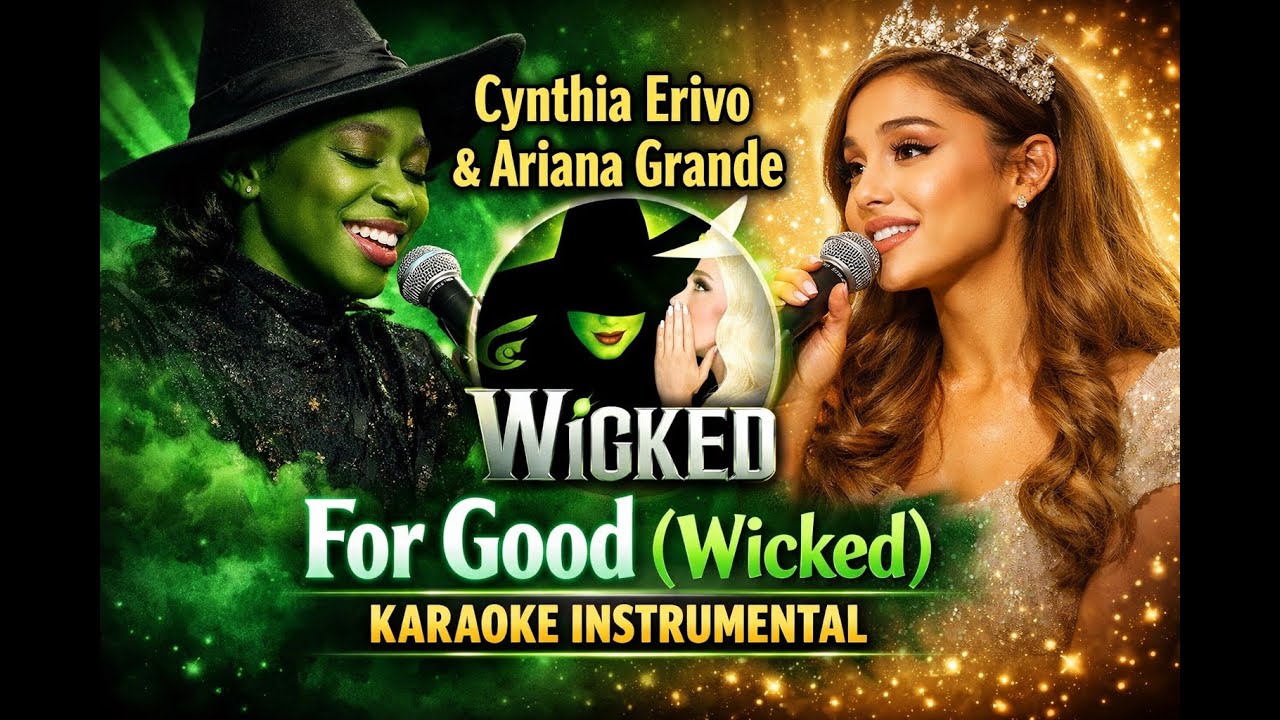 Cynthia Erivo & Ariana Grande - For Good (Wicked) - Karaoke Instrumental - Lower