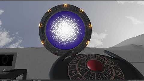 Stargate Blender UPBGE dialing address and  DHD plus off-world activation of the gate.