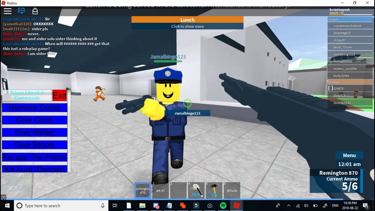 Gui Hacks Roblox Prison Life How To Get Free Robux On Amazon Fire Tablet - prison life hacks roblox 2019 scripts