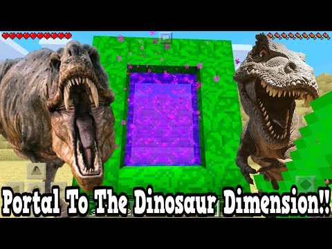 Minecraft Pe - Portal To The Dinosaur DIMENSION - Mcpe Portal To The Dino!!!