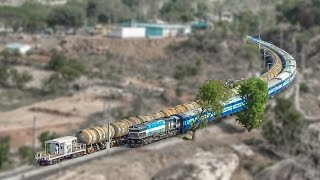 Single Line Crossing in the ghats 3 : Indian Railways