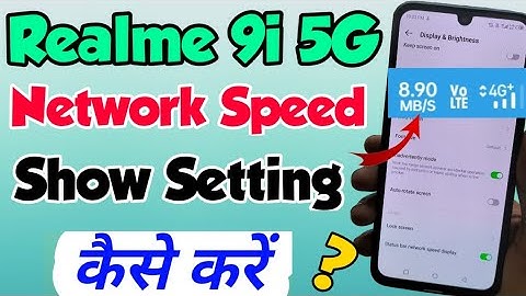 Realme 9i 5G me Net Speed kaise show kare | | How to show Net speed setting in Realme 9i 5G