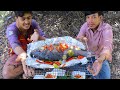 EP15 - Part 2 Cook Giant Fish At Beautiful Place Near The Rice Field &amp; Mountain, Best Cooking Video.