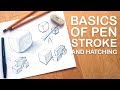 Basic pen stroke and hatching techniques