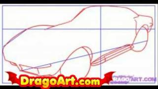 How to draw a Corvette, step by step How to draw a Corvette, step by step