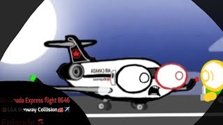 🇨🇦Episode 6: LGA Runway Collision🚒✈️/ Air Canada Express flight 8646#tragicPlanes#flight8646#sub