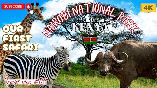 Our First Safari at Nairobi National Park, Kenya 2024 (4K) Scenic views.أول رحلة سفاري إلنا 😍